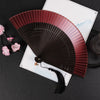 Vintage Cloud Crane Pattern Handheld Bamboo Folding Fan