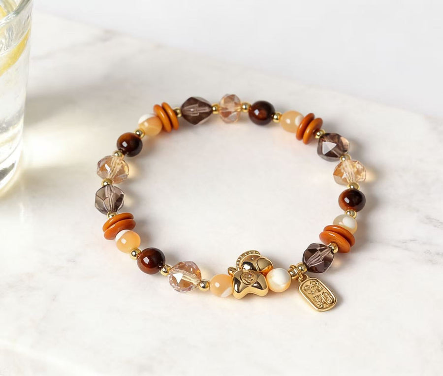 Tiger Eye Pearl Year Of The Horse Lucky Fortune Prosperity Bracelet
