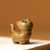 Mini Glowstone and Wood Cat Figurines for Desk Decor
