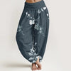 Women's Harem Pants Elastic Waist Floral Print Loose Yoga Trousers