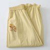 Women's Harem Pants Summer Casual Minimalist Solid Ruffled Hem Ankle Pants With Pockets