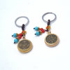 Chinese Zodiac Wealth Fortune Keychain Brass Coin