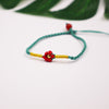 Flower Design Copper Bead Cord Bracelet