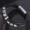 Layered Leather Weave Fortune Bracelet for Men and Women