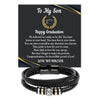 Stainless Steel Infinity Leather Weave Balance Bracelet