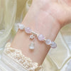 Amethyst Cat's Eye Silver Bracelet with Star Charm