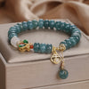Green Crystal Butterfly Abacus Bead Bracelet for Women