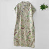Vintage Paisley Floral Mandarin Collar Women's Sleeveless Long Dress