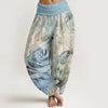 Women's Cotton Harem Pants with 3D Digital Print