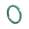 Natural Jade Bangle, Blue Water Ice糯 Handmade Bracelet