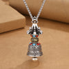 Copper Vajra Bell Necklace with Om Mani Padme Hum Mantra