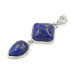 Geometric Double Stone Pendant Necklace with Polished Crystal