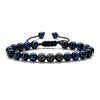 Tiger Eye and Lava Rock Bracelet, Handmade Adjustable Stone Bead