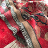 Red Crane and Plum Blossom Pattern Soft Warm Shawl Scarf