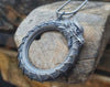 Silver-Tone Ouroboros Dragon Pendant Necklace