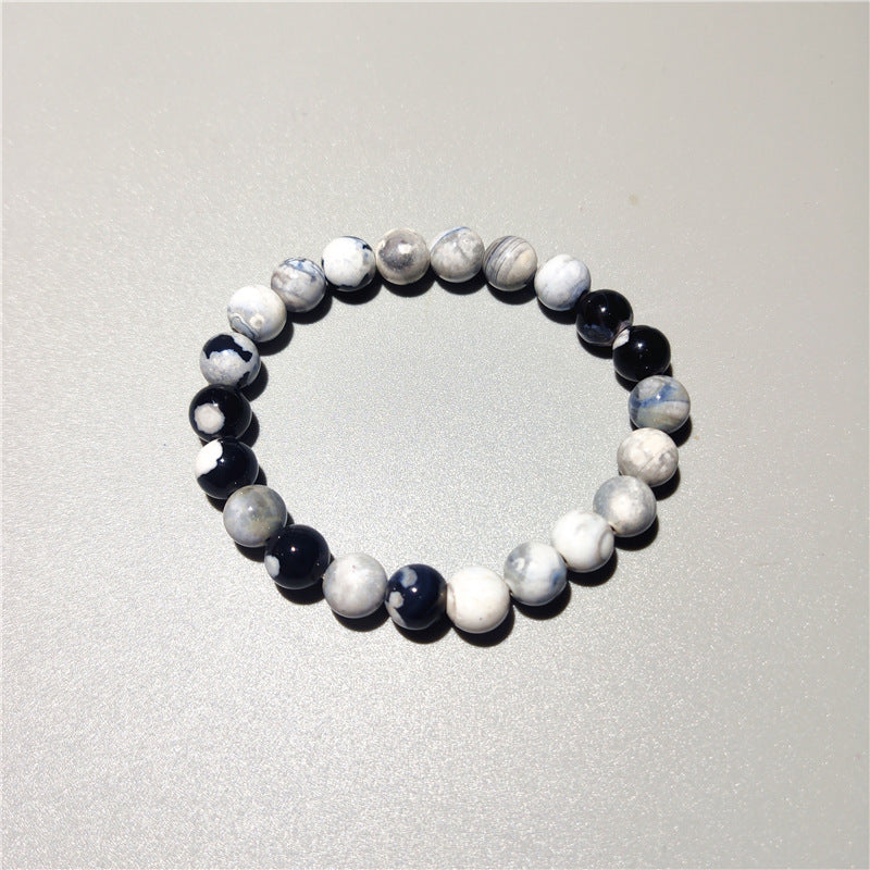 Galaxy Agate Bracelet, Cosmic Stone Beads