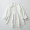 Solid Color Button Three Quarter Sleeve Shirt