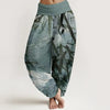 Cotton Women's Harem Pants with Digital Print Designs
