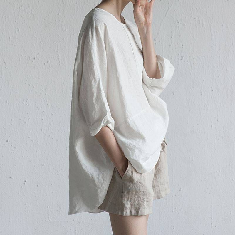 Women's T-Shirt Summer Casual Plain Half Sleeve Crew Neck Side Slit