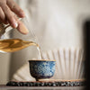 Blue and White Floral Ceramic Teacup
