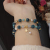 Candy Agate Coin Balance Bracelet with Butterfly, Gourd and Star Charms
