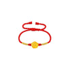 999 Gold Charm Bracelet with Red or Black Cord