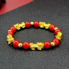 FengShui PiXiu Wealth Bracelet with Gold Tone Accents