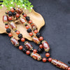 Nine-Eye Dzi Bead Red Agate Necklace