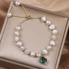 Pearl and Charm Bracelet with Gemstone Accents