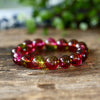 Watermelon Tourmaline Style Crystal Bracelet