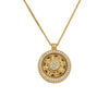 925 Sterling Silver Eight Treasures Luo Pan Necklace Pendant