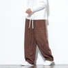 Men's Corduroy Drawstring Pants with Pockets