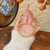 Copper Plated Geometric Bangle and Ring Set