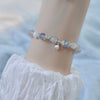 Silver Cat Eye Moonstone Love Support Bracelet