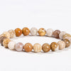 Natural Stone Beaded Bracelet, 6mm to 10mm Gemstone Jewelry