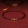 Handmade Red String Bracelet with Love Knot and Flower Charm