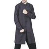 Men's Linen Mid-length Coat Frog Button Zen Clothing Fall Outerwear
