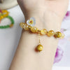 Citrine Tiger Eye Flower Charm Generosity Bracelet