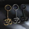 Om Symbol Necklace or Keychain, Stainless Steel Pendant