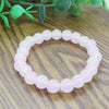 Ice Glass Bead Bracelet, Handmade Pastel Stretch Wristband