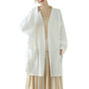 Women's Kimono Cotton Linen Zen Jacket With Pockets