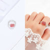 Natural Gemstone Stretch Ring - Tourmaline and Pearl