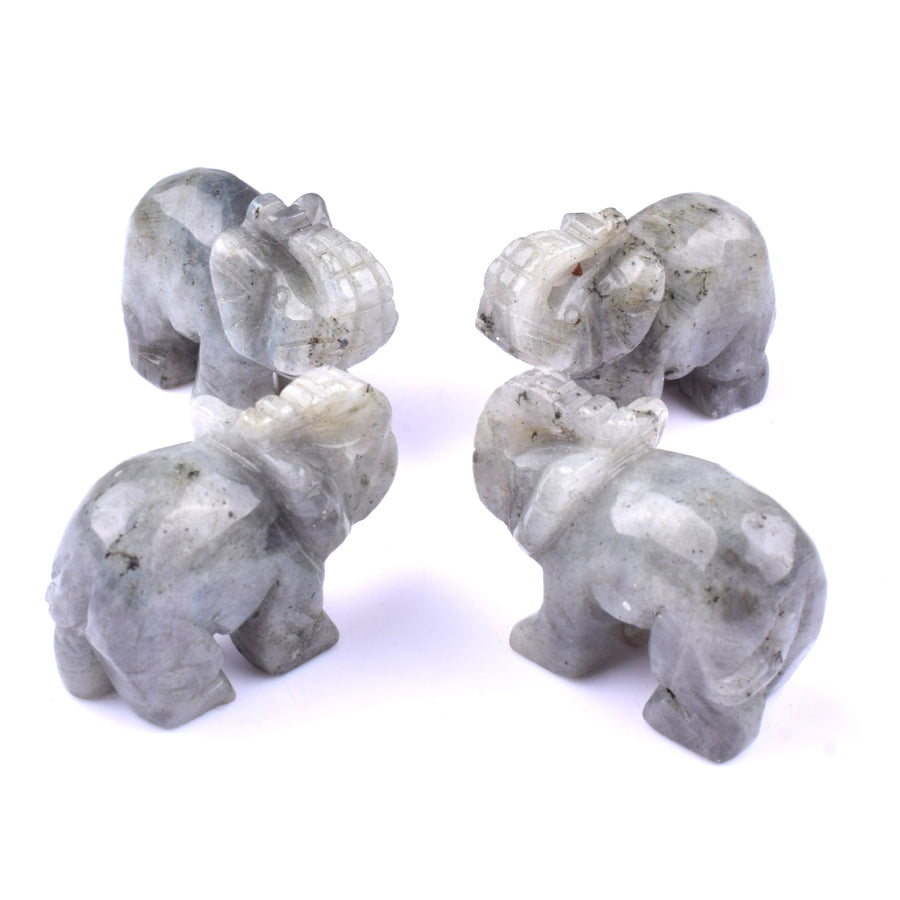 Carved Natural Stone Elephant Figurine