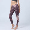 Floral Print Yoga Leggings Women's 3D Stretch Gym Pants