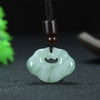 Cloud Lock Pendant Necklace in Tianshan Jade and Golden Silk