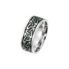 Engraved Titanium Steel Balance Ring with Vintage Patterns