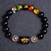 Chinese Zodiac Agate Bracelet, Red or Black Obsidian