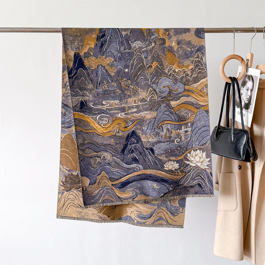 Dunhuang Series Imitation Cashmere Shawl, Warm Autumn Winter Scarf