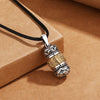 Om Mani Padme Hum Rotating Pendant Necklace, Copper