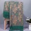 Embroidered Cashew Flower Shawl, Rayon Winter Wrap